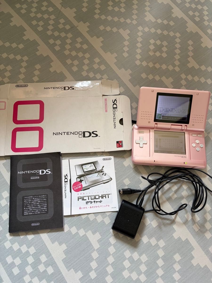 Nintendo DS First Gen Candy Pink Console w/ Box, Manual, Charger