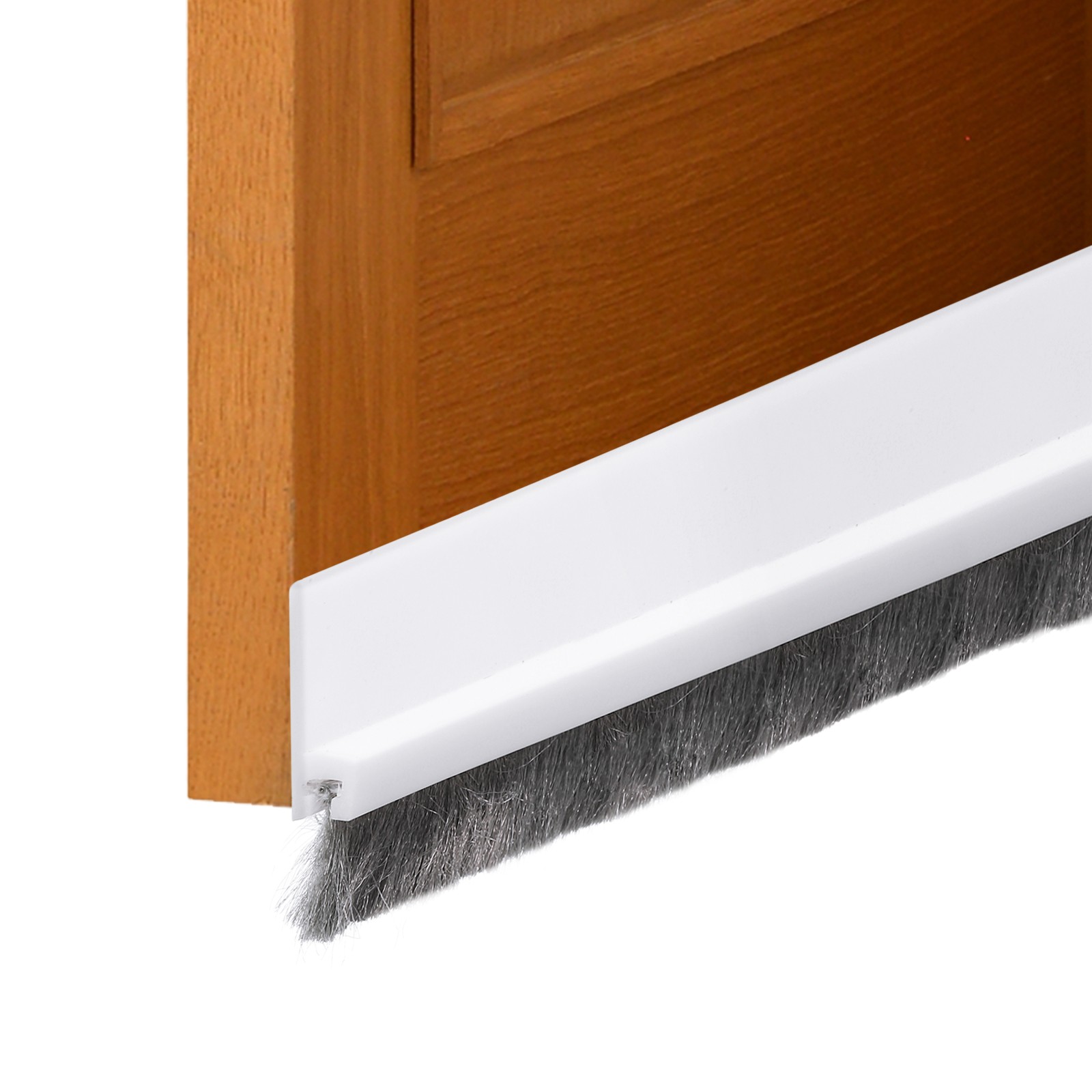 3 Pcs Door Sweep, 1.2 Inch x 40 Inch Door Bottom Sweep Door Brush, White