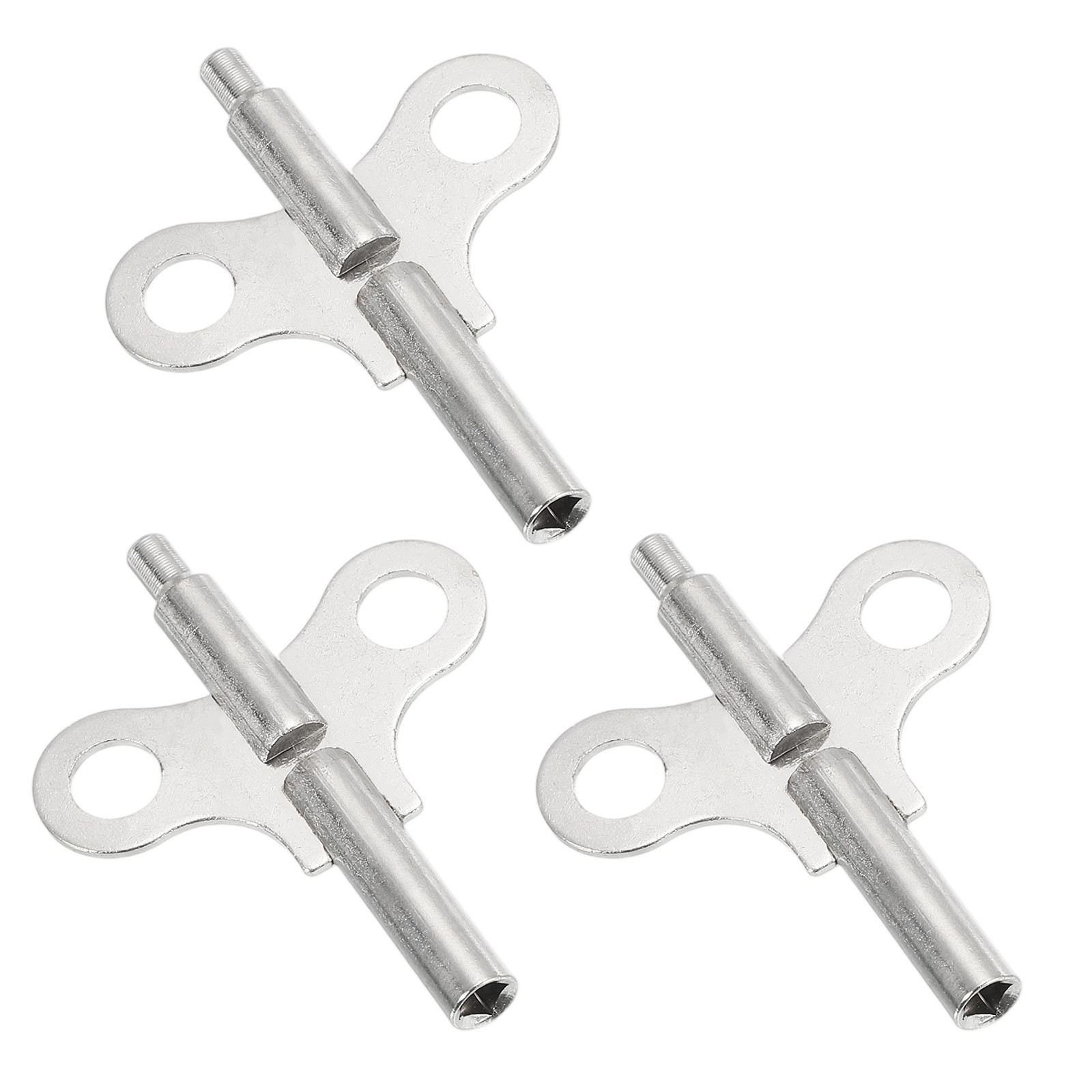 3 Pcs 2.2/4.4mm x 67.3mm Double Ended Wrench Clock Key for Winding, Silver