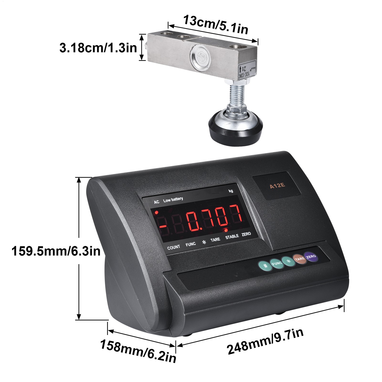 10000lbs Digital Livestock Scale Large Pet Dog Sheep Goat Scale Heavy Duty New-