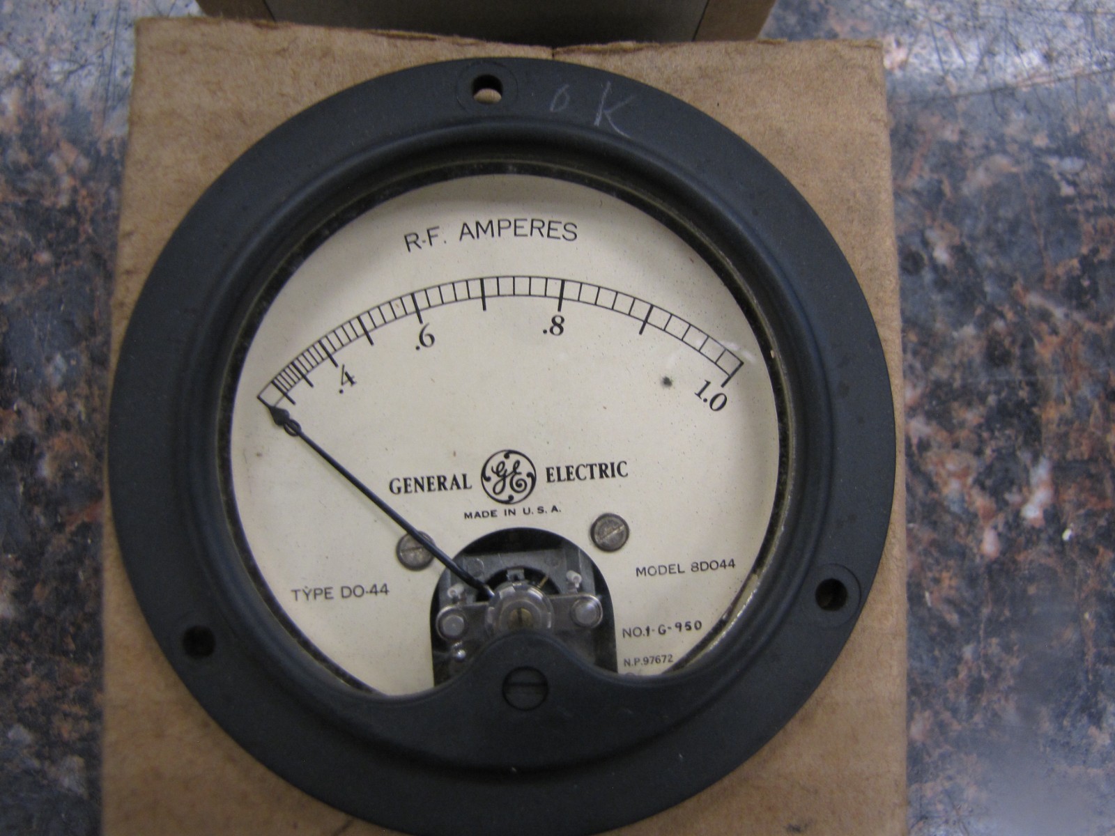GE General Electric 8DO44 R.F. Amperes DO44 1 Amps Vintage -Tested &Working MZ16