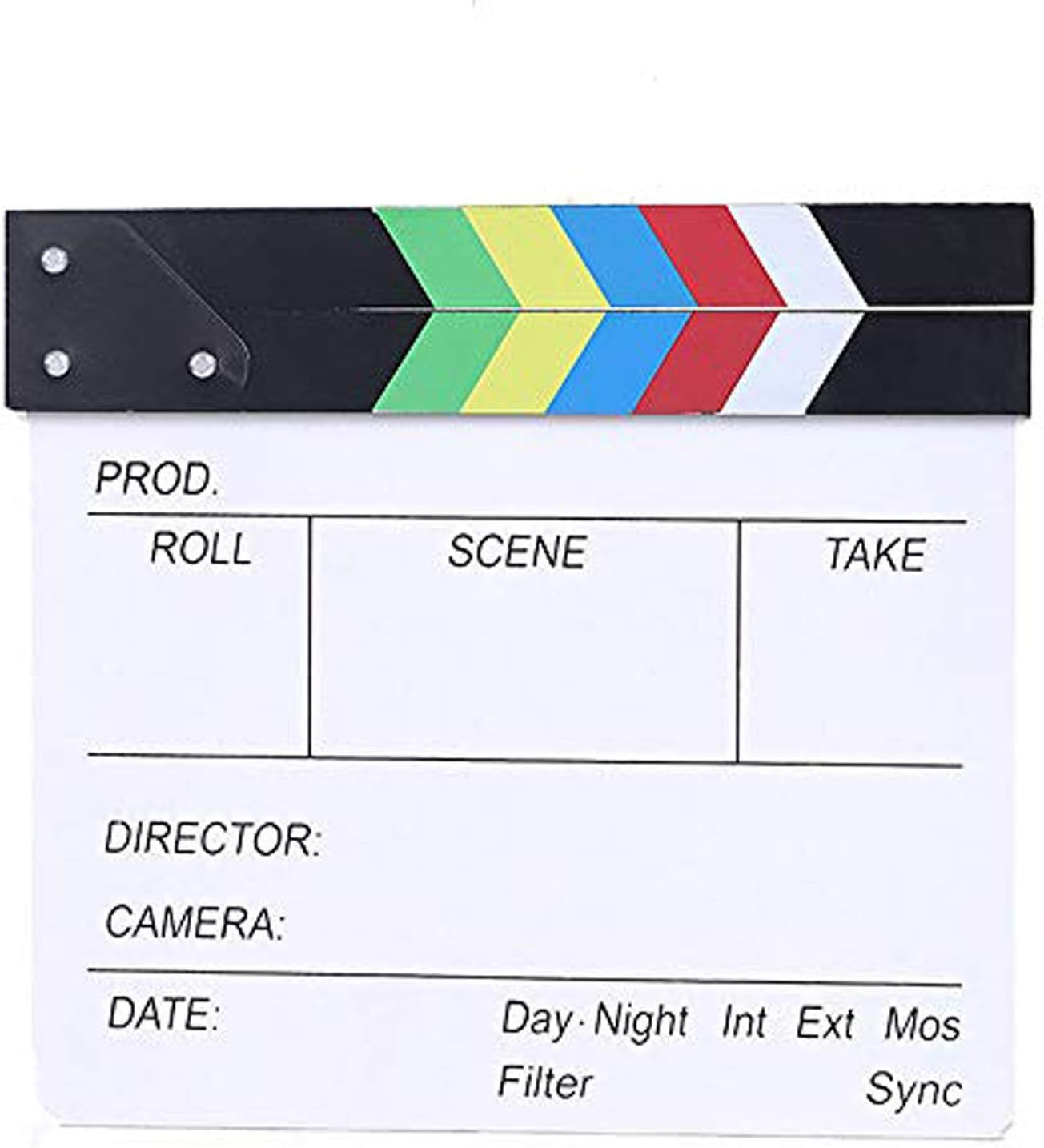 Professional Vintage TV Movie Film Clap Board Slate Cut Prop Director Clapper (C