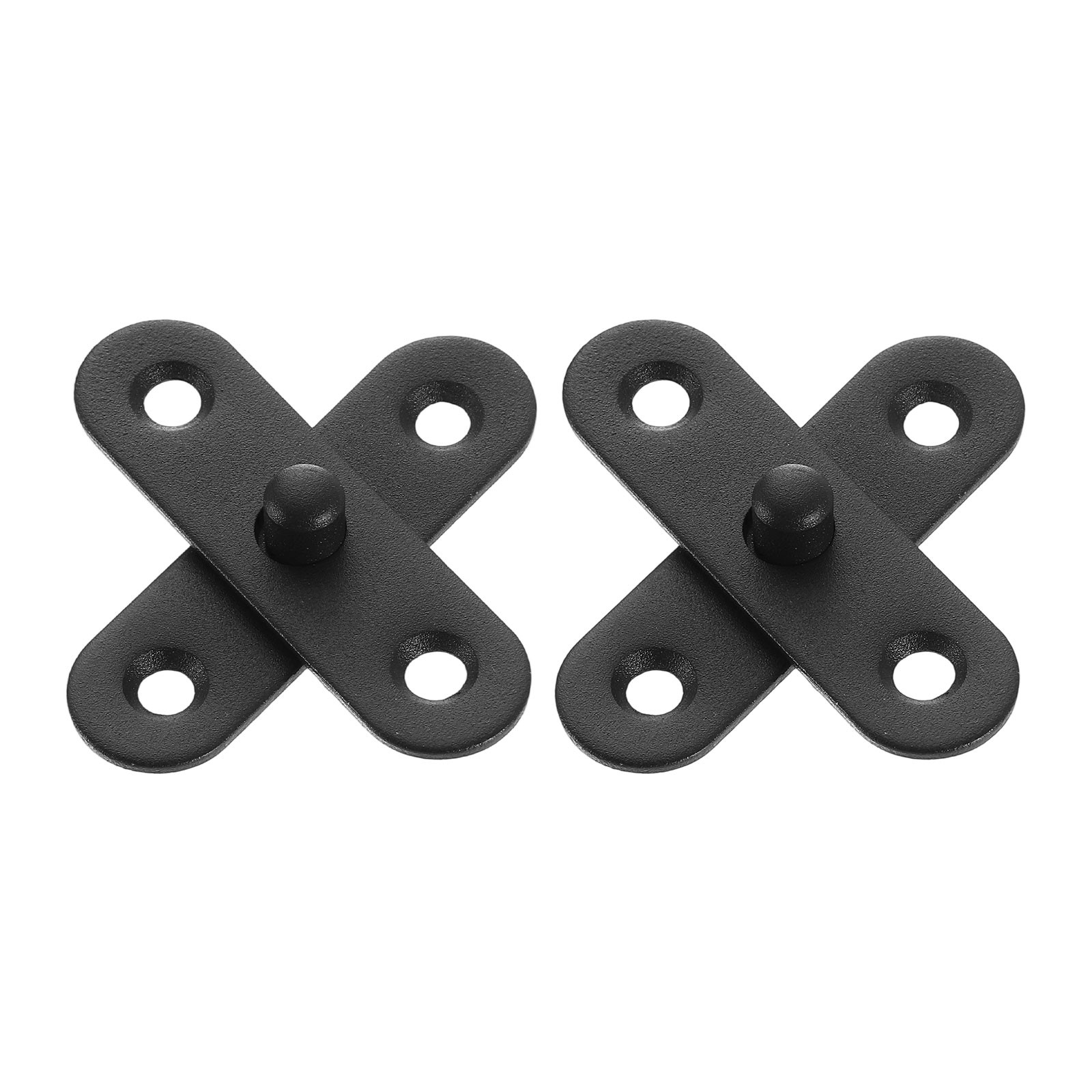 2Pcs 360 Degree Rotating Pivot Hinges, 57 x 16.3mm Concealed Hinge, Black