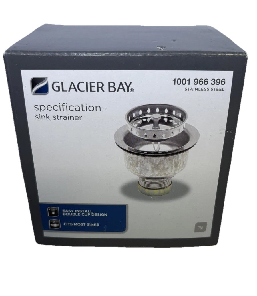 Glacier Bay 1001 966 396 Specification Sink Strainer - Stainless Steel - NEW -