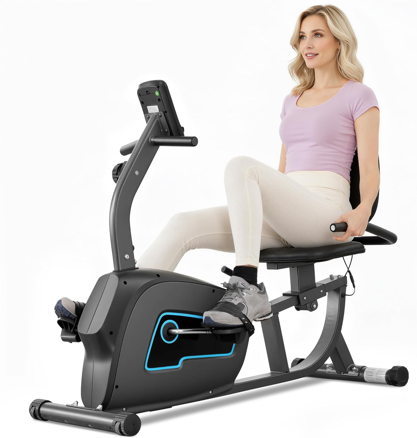 Exercise Bike, Recumbent Exercise Bike, Stationary Bikes for Home with 8 Resista