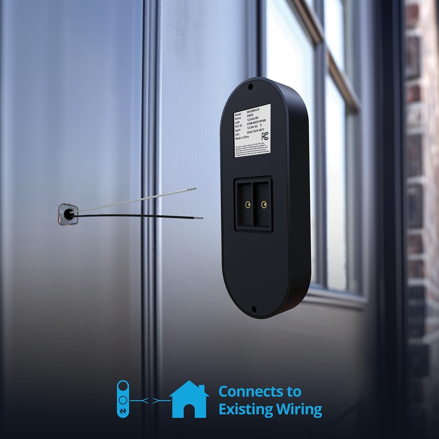 1080p Wireless Video Doorbell with Mount & Chime - Smart Home Security Camera