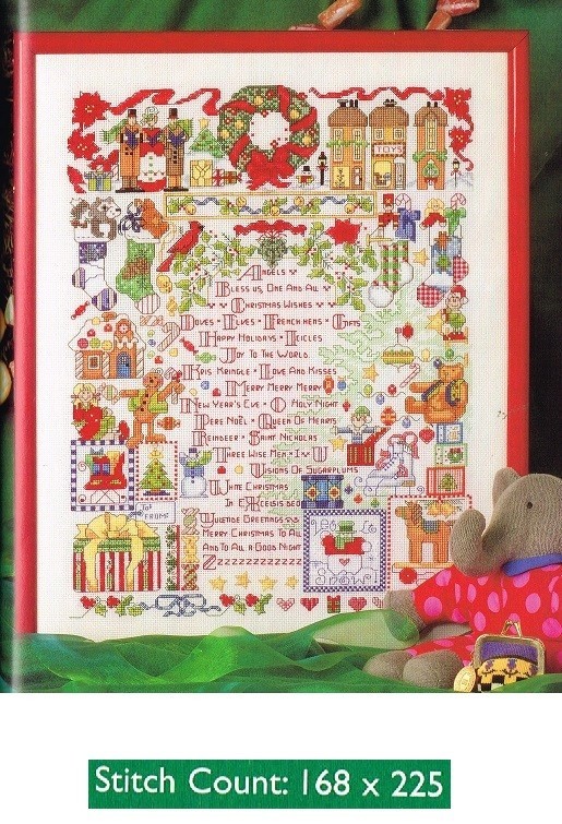 MERRY CHRISTMAS SAMPLER CROSS STITCH PATTERN ONLY  -  Y29