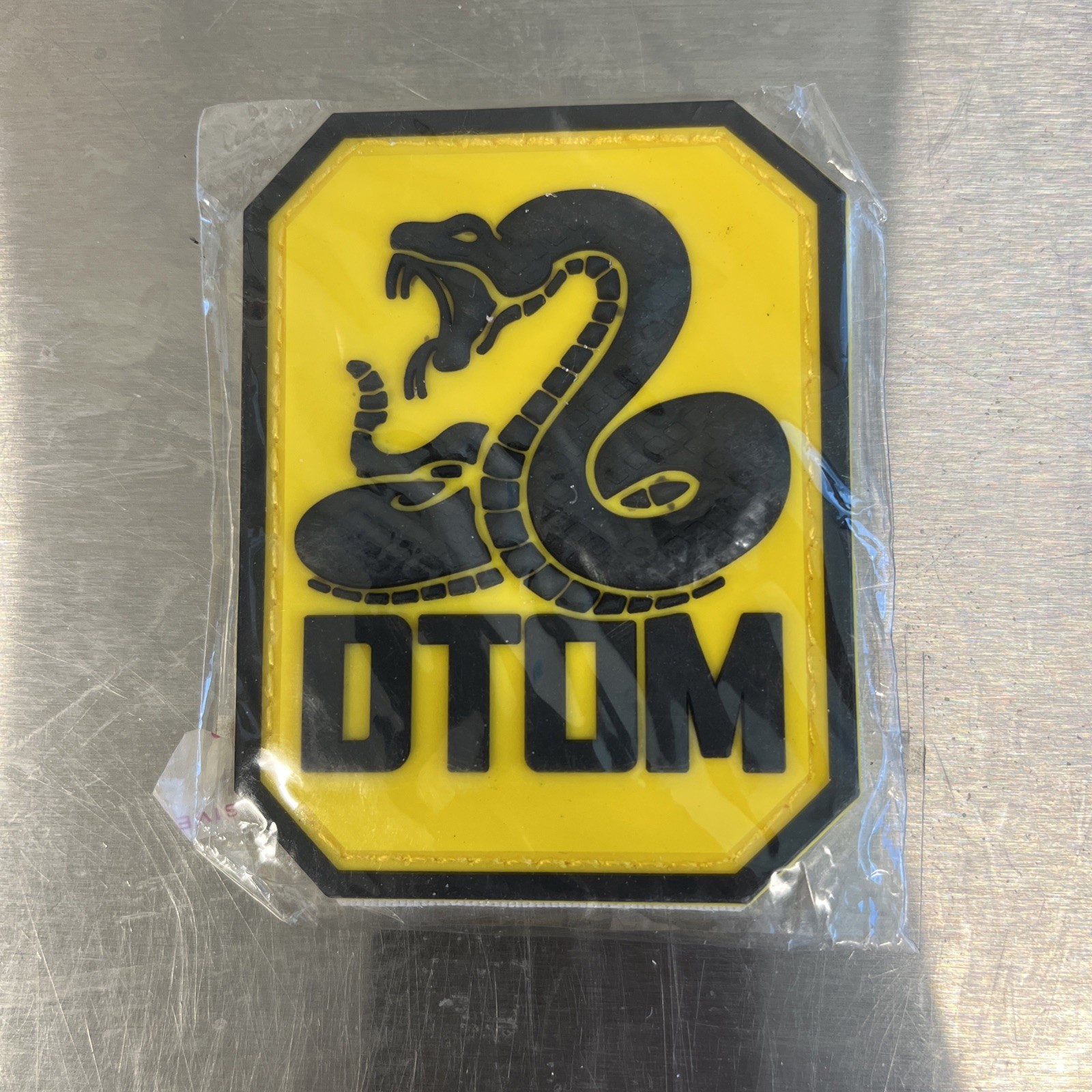 Morthome Don’t Tread On Me DTOM Snake Tactical PVC Morale Patch Yellow & Black