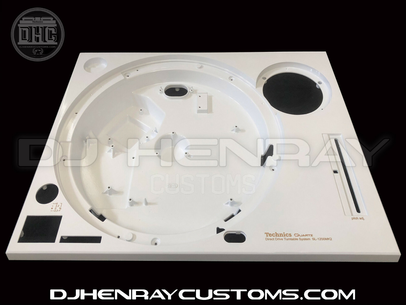 technics 1200 mk2 plinth (top plate) professionally powder coated & laser etched