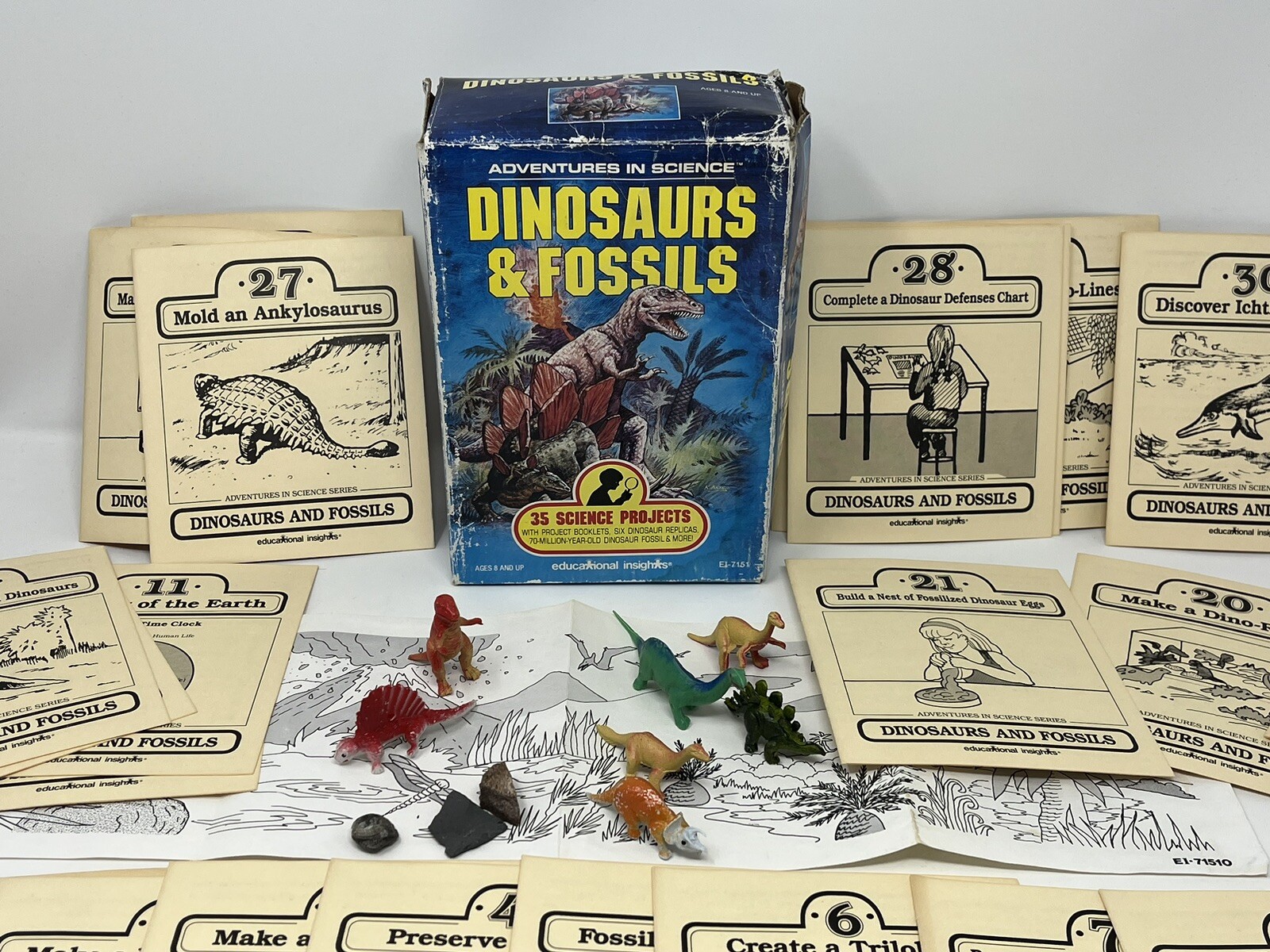 Vintage 1980s Dinosaur Fossil Science Activity Set
