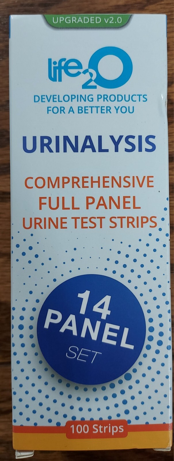 Upgraded V 2.0 life2O URINALYSIS Full 14 Panel Urine Test Strips 100 Strips NIB