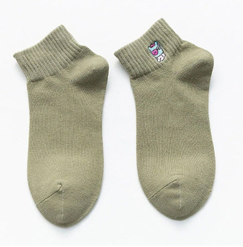 BTS Bangton Boys KPOP Cute Cartoon Cotton Socks Women Girls Army 8 Pair