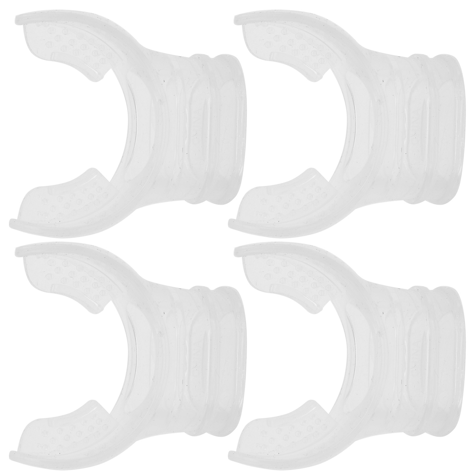 4pcs Transparent Silicone Diving Bite Mouthpiece For Deep Sea Diving Premium