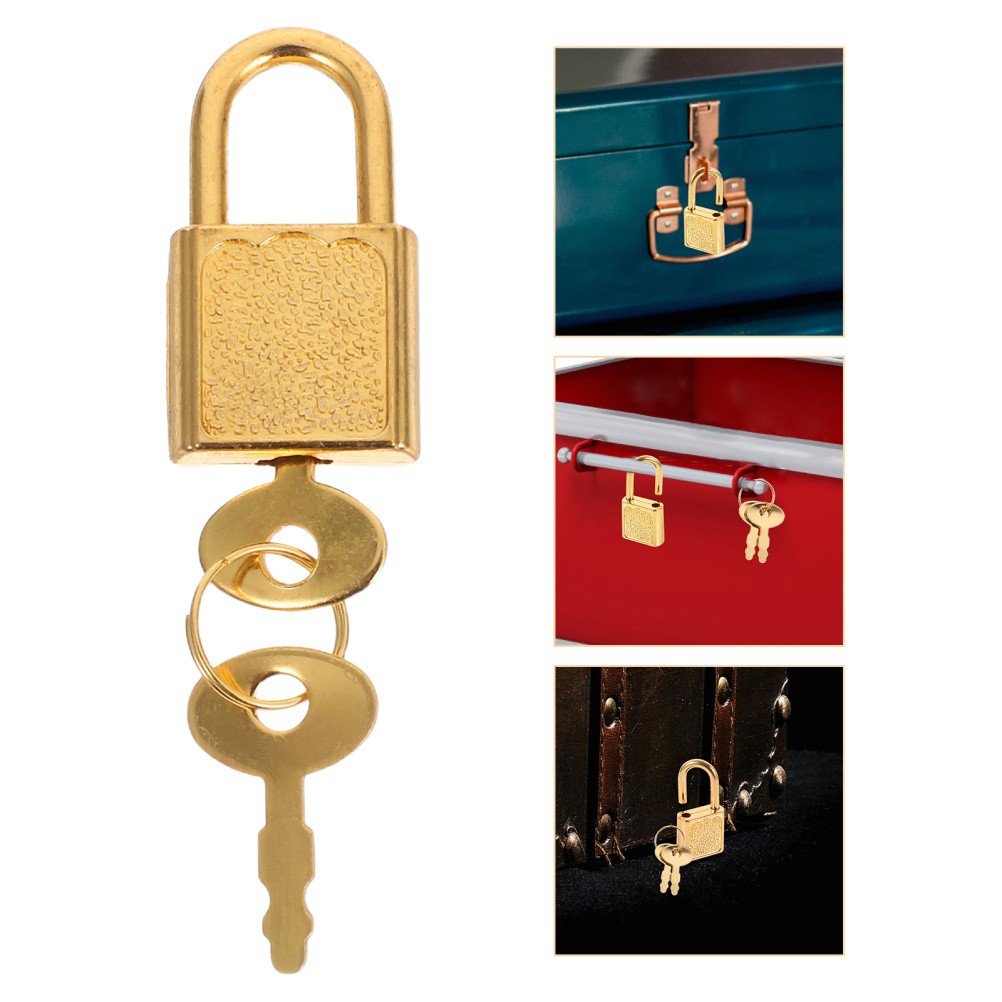 10 Sets Small Lock Key Lockable Diary Book Backpack Padlock for Suitcase