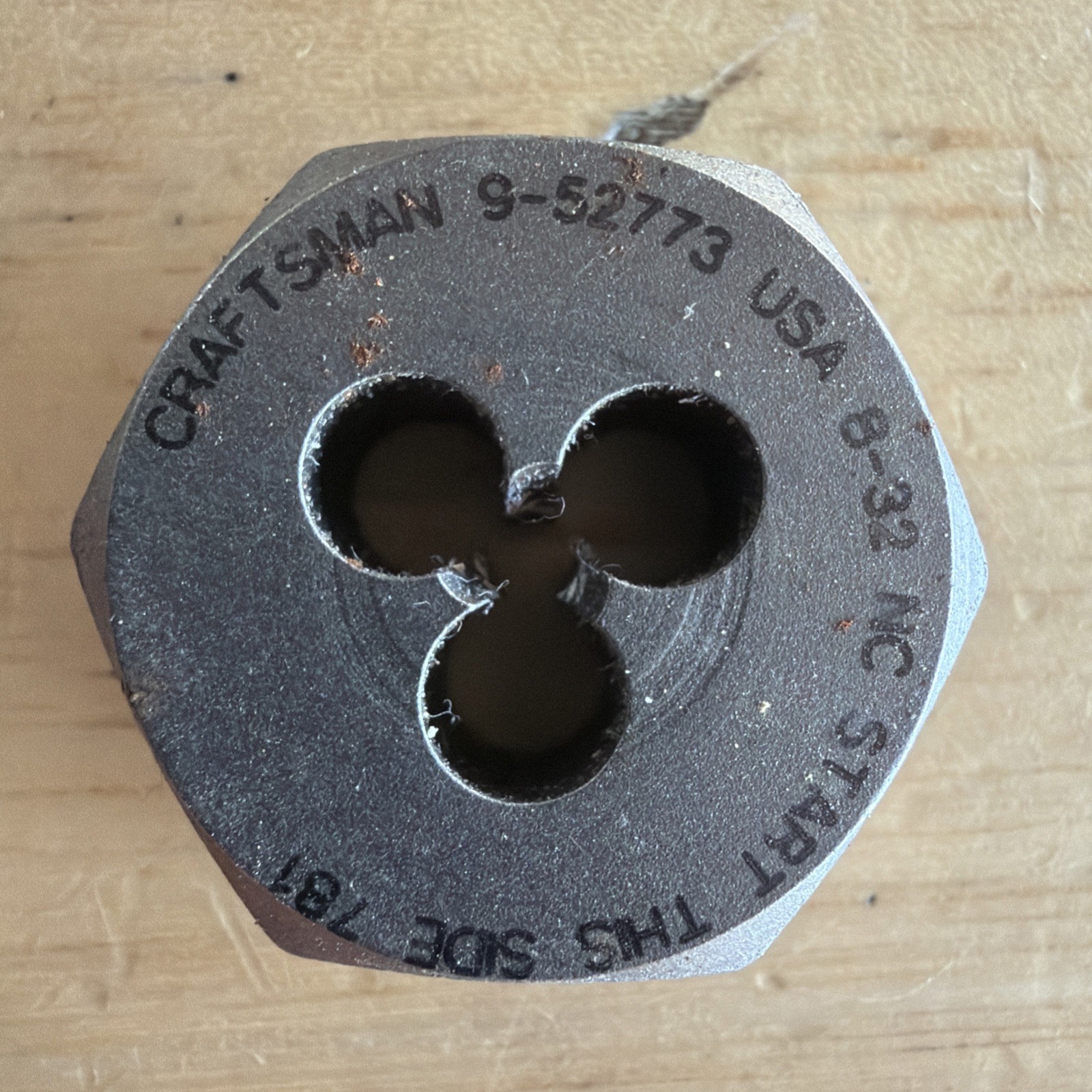 Craftsman Professional 8-32 NC Die 1" Hex 9 52773 for Tap & Die Set 52306 USA
