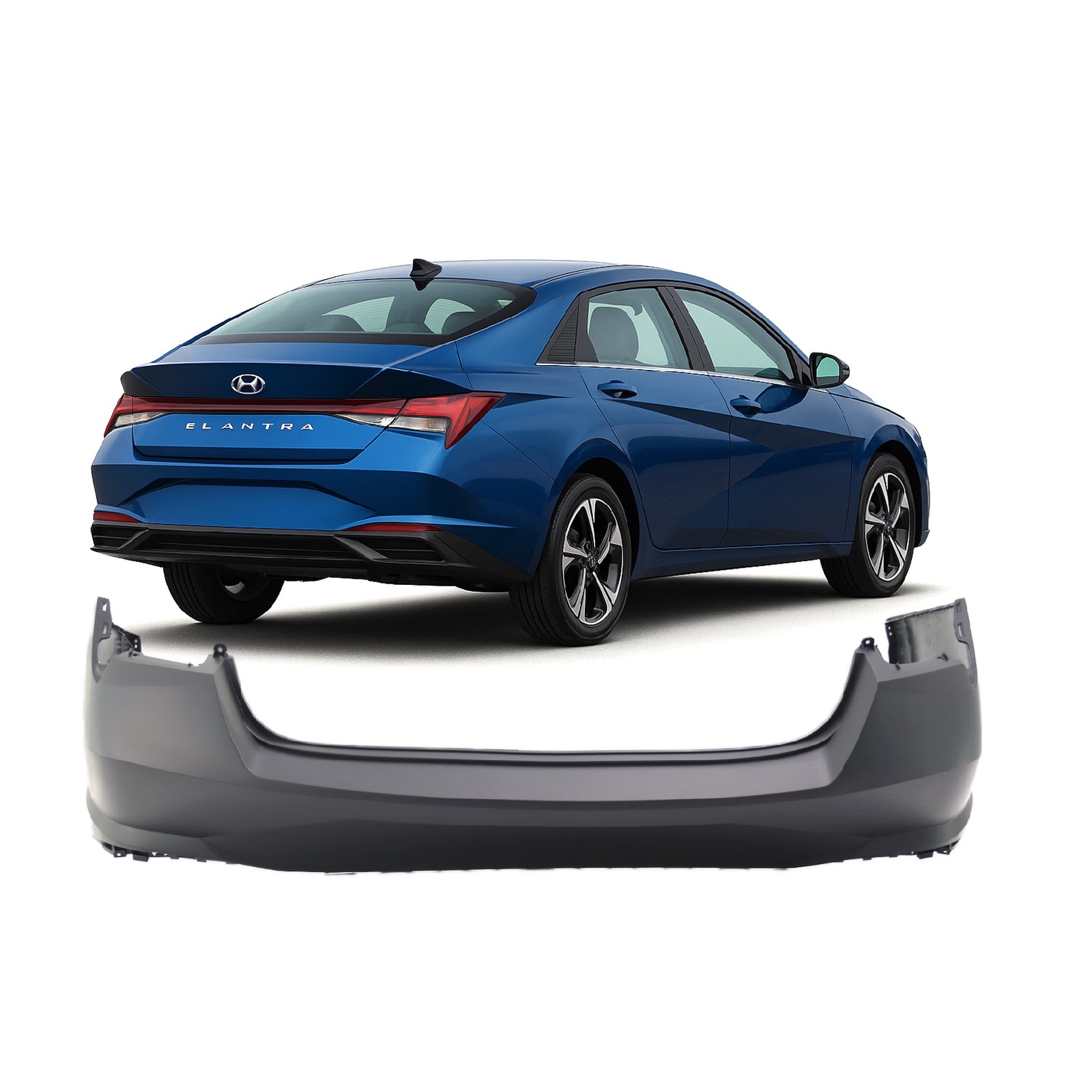 Bumper Cover For 2021-2023 Hyundai Elantra 86611AB000 HY1100243 Rear Primed