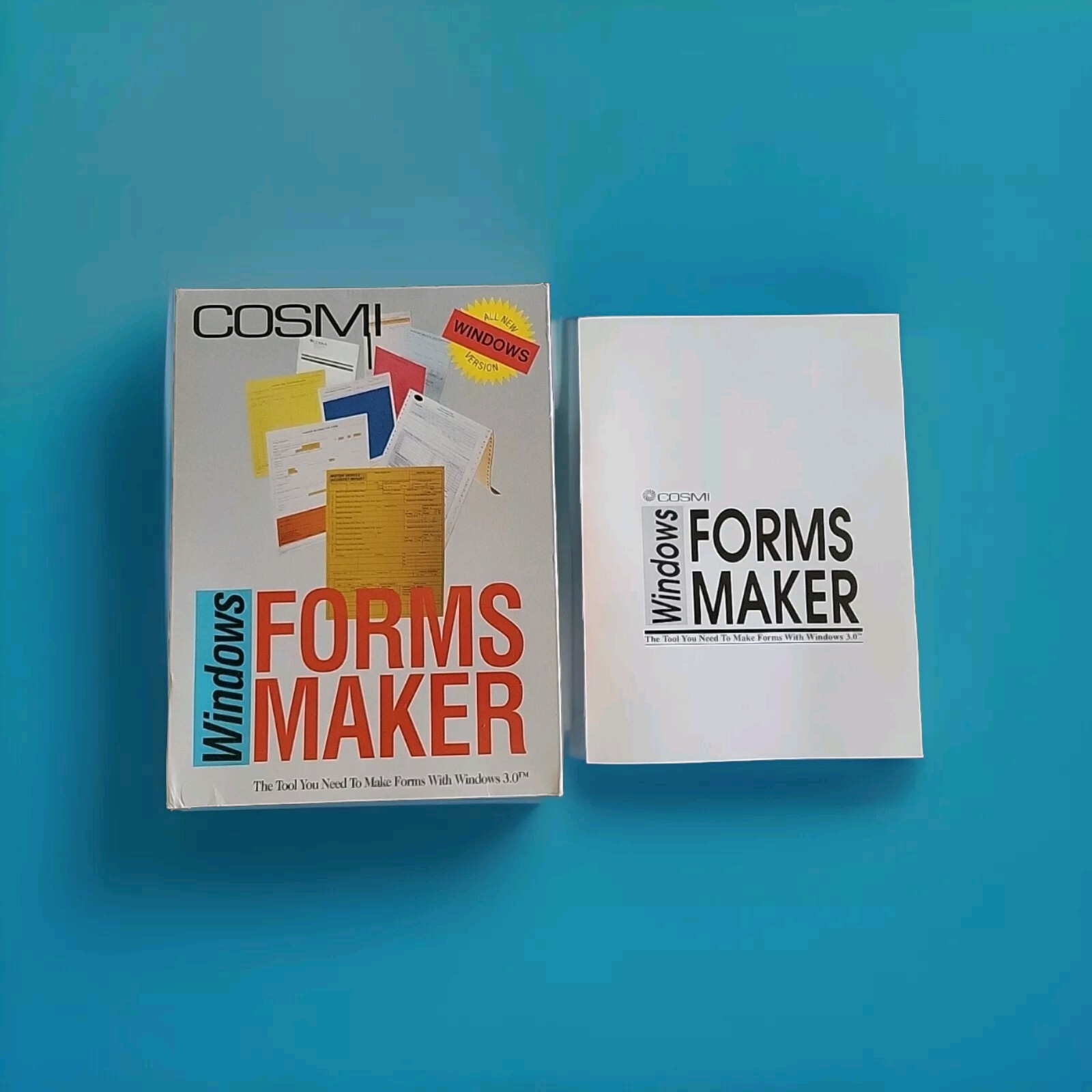 Vintage COSMI Forms Maker for Windows 3.1 3.0 Boxed 3.5" Floppy Disk 1992