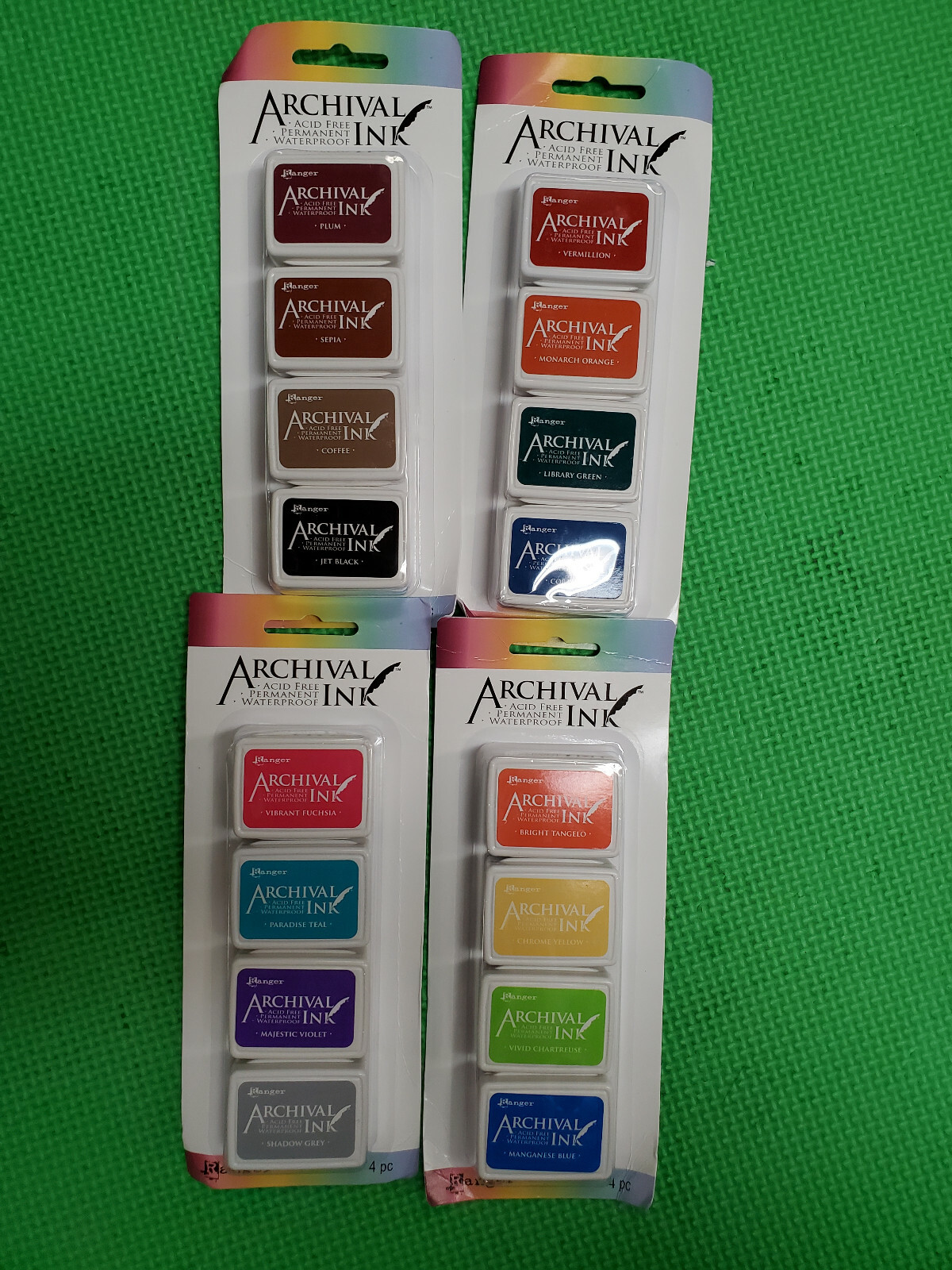 Ranger Archival Mini Ink Pads Kits 1 thru 4 Bundle of Kit 1 2 3 and 4