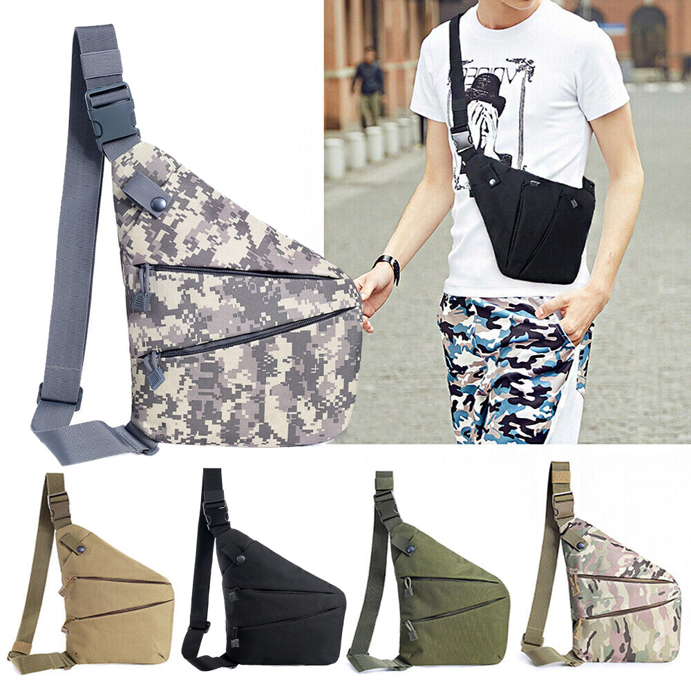 Mens Backpack Tactical Sling Shoulder Bag Molle Travel Chest Pack Outdoor Hiking