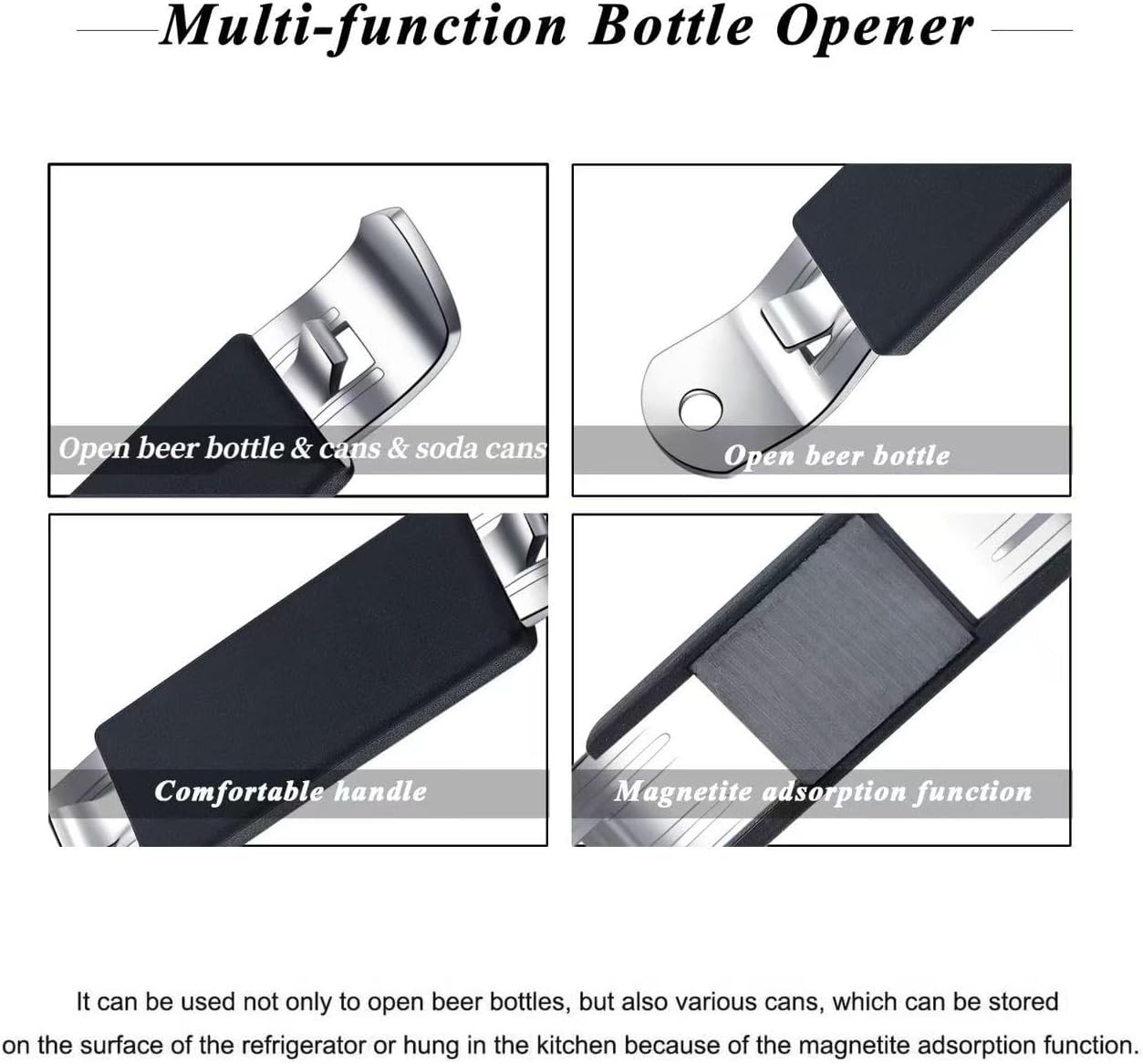 Elegant Magnetic Can Openers - 3-Piece Stainless Steel Tool Set for Entertaining
