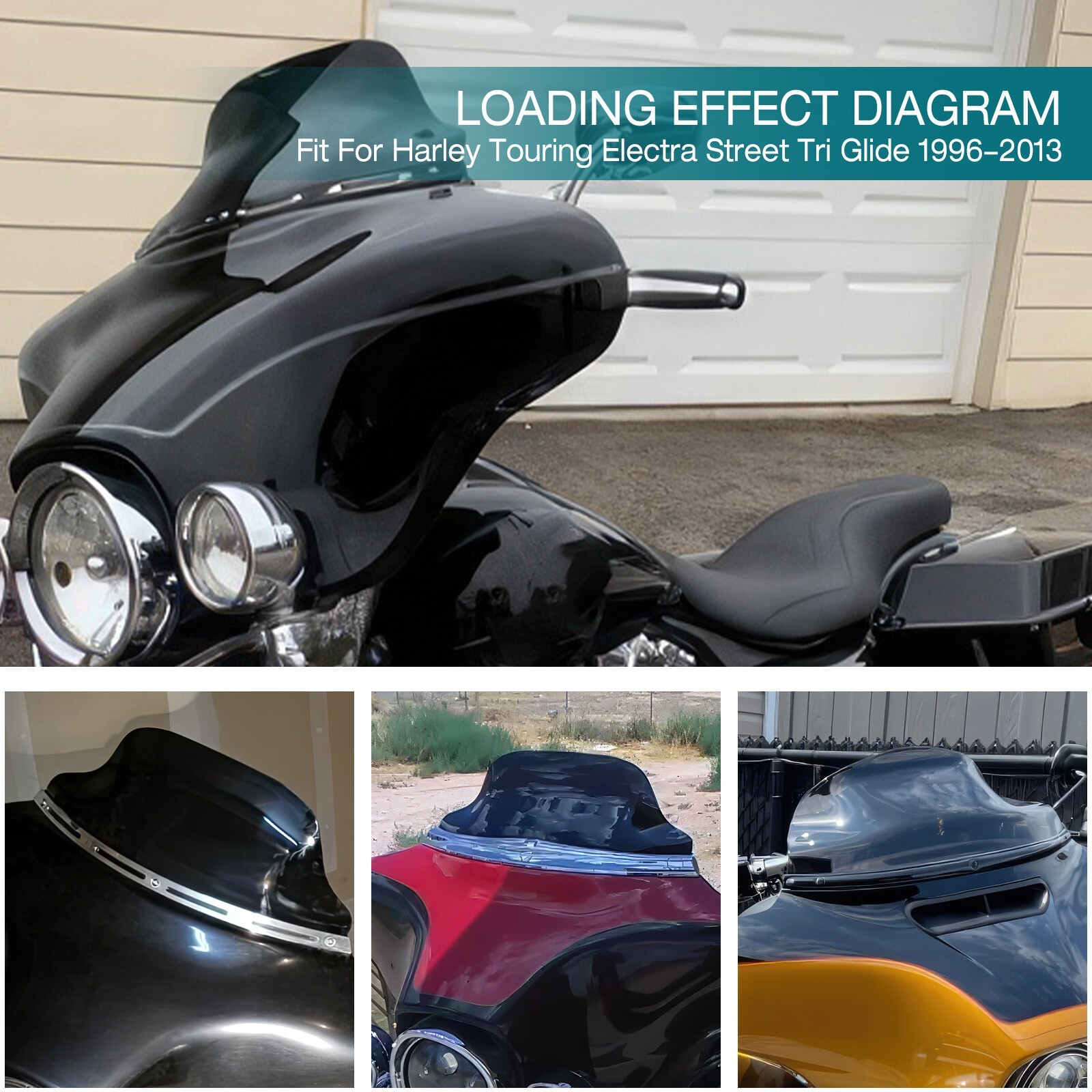 8" Windshield Windscreen For Harley Ultra Classic Electra Glide FLHTCU 1996~2013