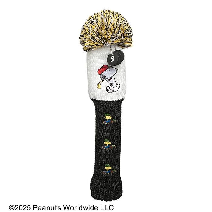 LITE Peanuts Snoopy and Woodstock Knit Fairway Headcover H-498