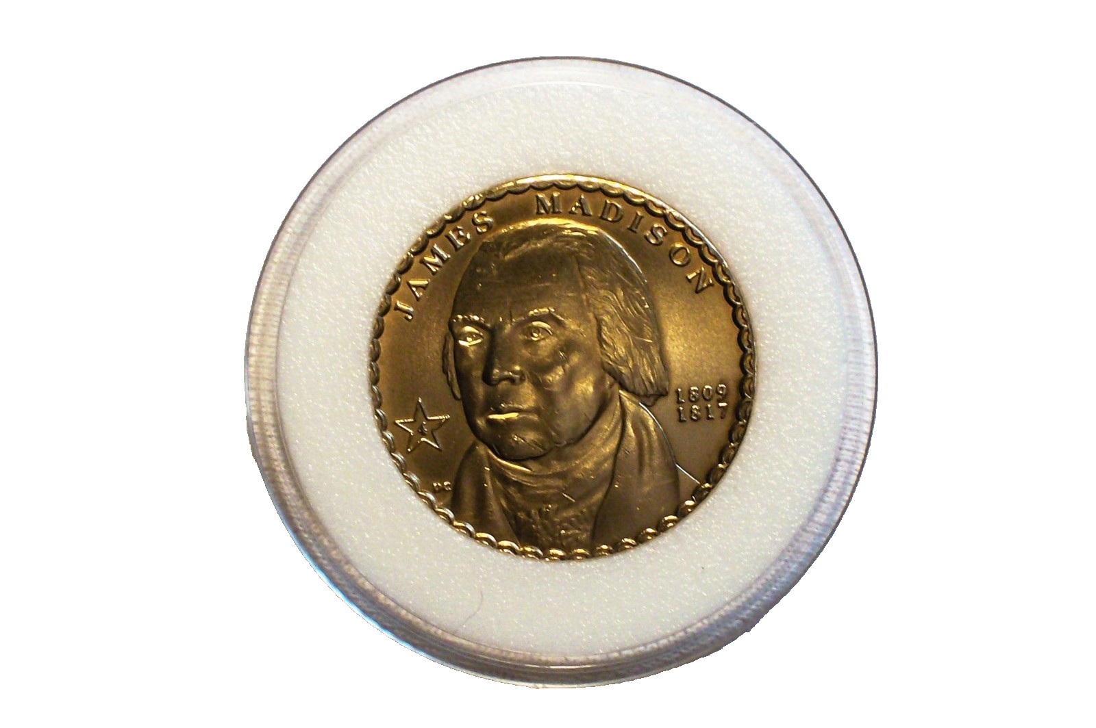 Daniel Carr - 2007-D President James Madison Concept Dollar - Satin Brass Finish