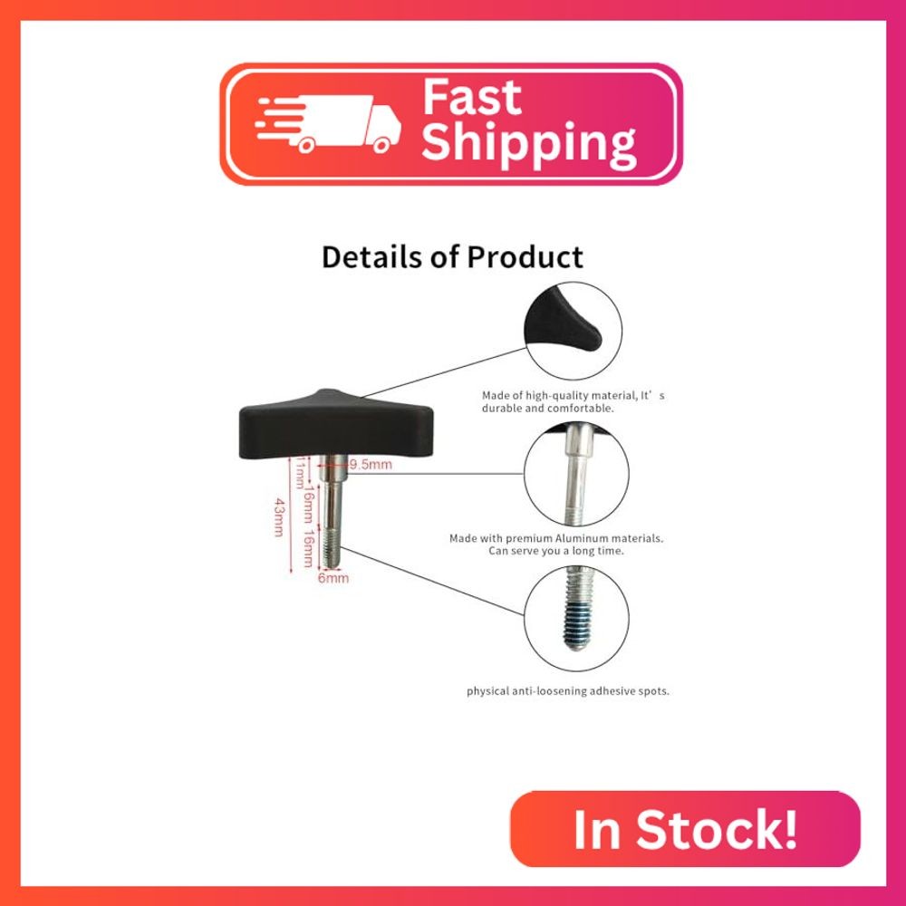 Medline 3Pcs Aluminum Walker Knob Replacement Part, Universal for Foldable Rolla