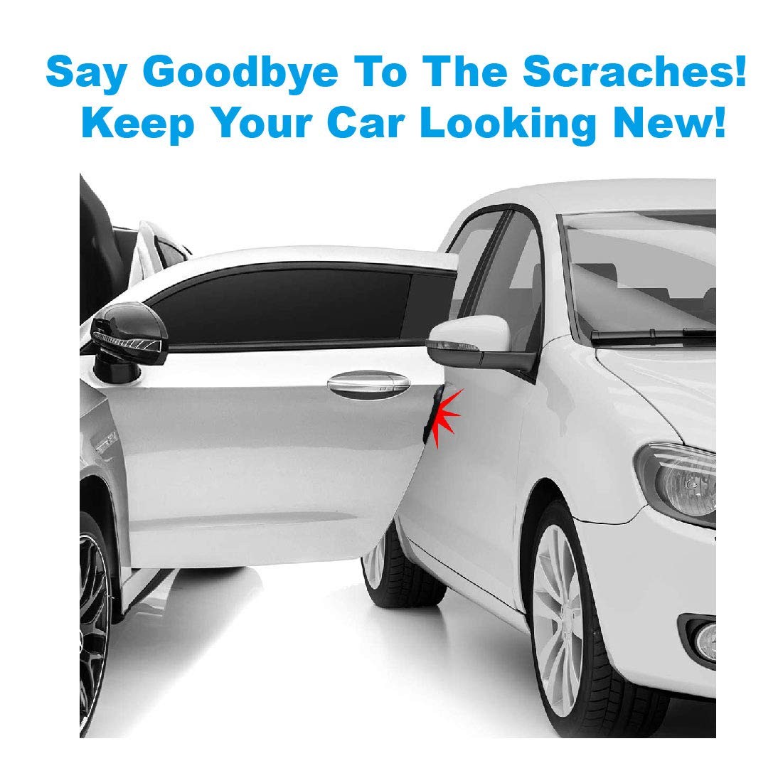 Hypersonic Black Car Door Edge Guard Trim Molding Crash Scratch Small,