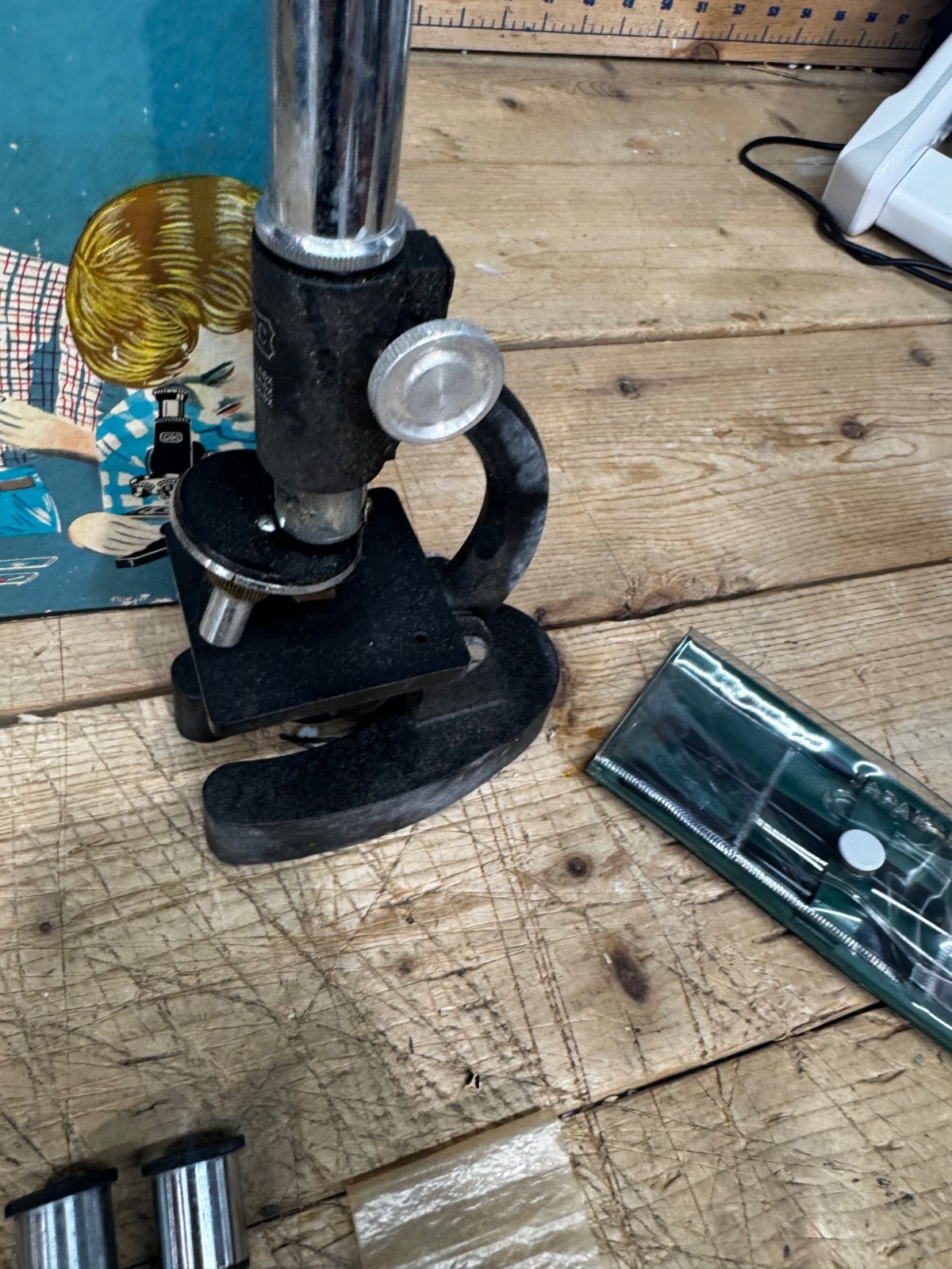 VINTAGE COC JUNIOR MICROSCOPE KIT / SET IN ORIGINAL BOX COMPLETE