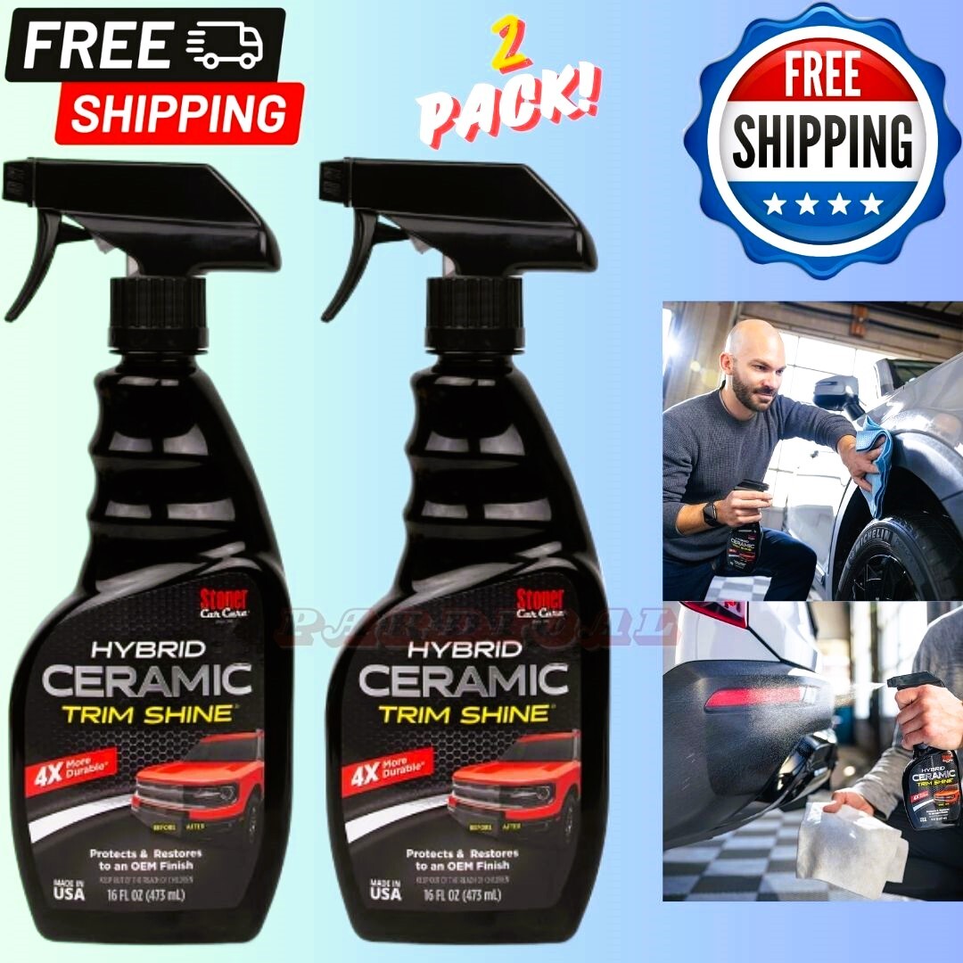 Stoner Car Care 92333, Hybrid Ceramic Trim Shine Protectant and Restorer, 2-Pack