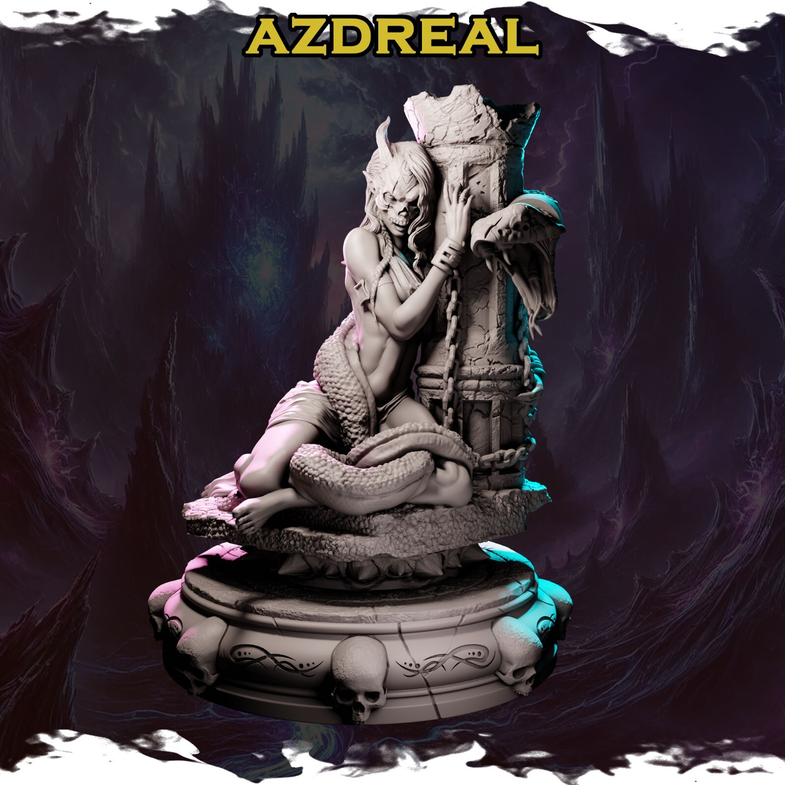 Dungeons & Dragons Playable Character - Female Human Azdreal - Necromancer