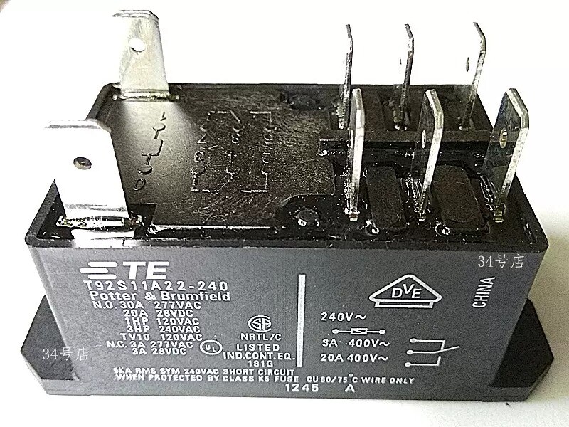 1/piece NEW T92S11A22-240 TE Power Relay 240VAC 8-pin 30A