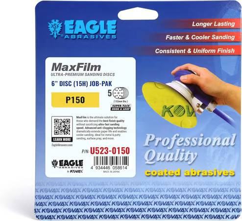 Eagle Abrasives 6” MaxFilm S-Tack Discs 15/H