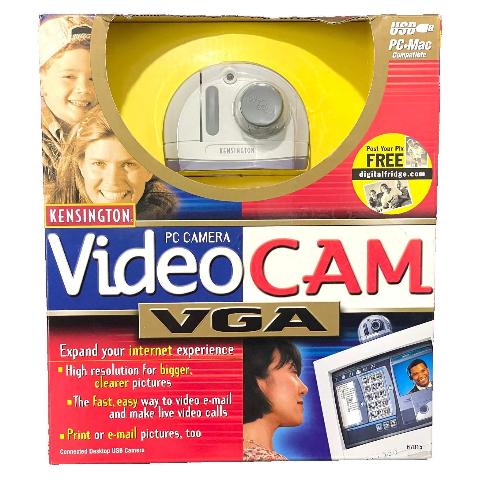 New/Sealed Kensington VideoCAM Web Cam VGA Digital Camara PC & Mac USB 67015