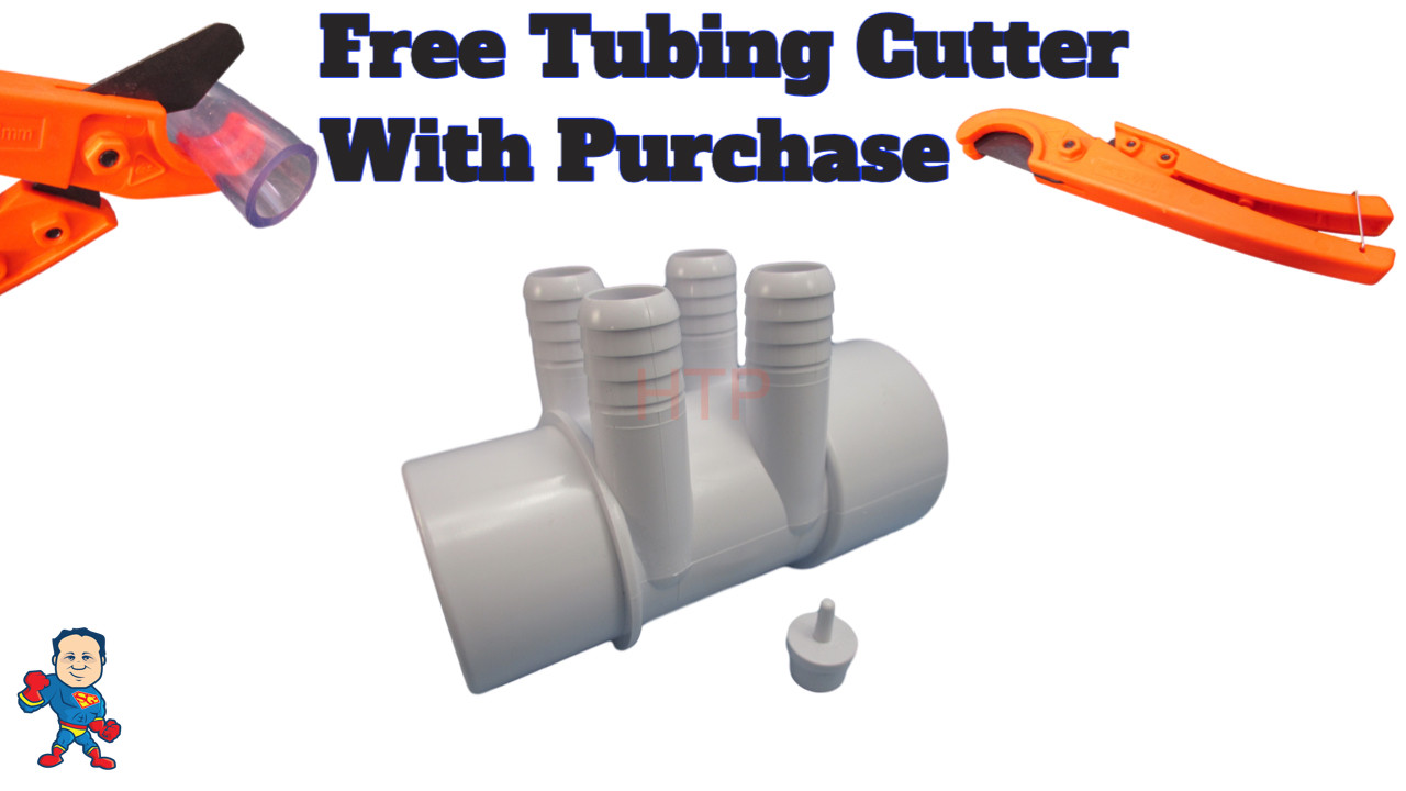 Manifold Hot Tub Spa Part 2"street x 2"slp x (4) 3/4" Ports Water Video How To