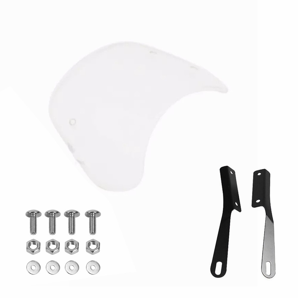 5-7" Motorcycle Clear Universal Headlight Fairing Windshield Shield Windscreen