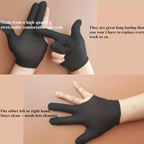 Snooker Pool Billiard Cue Gloves Left And Hand Right Three Finger Accessory