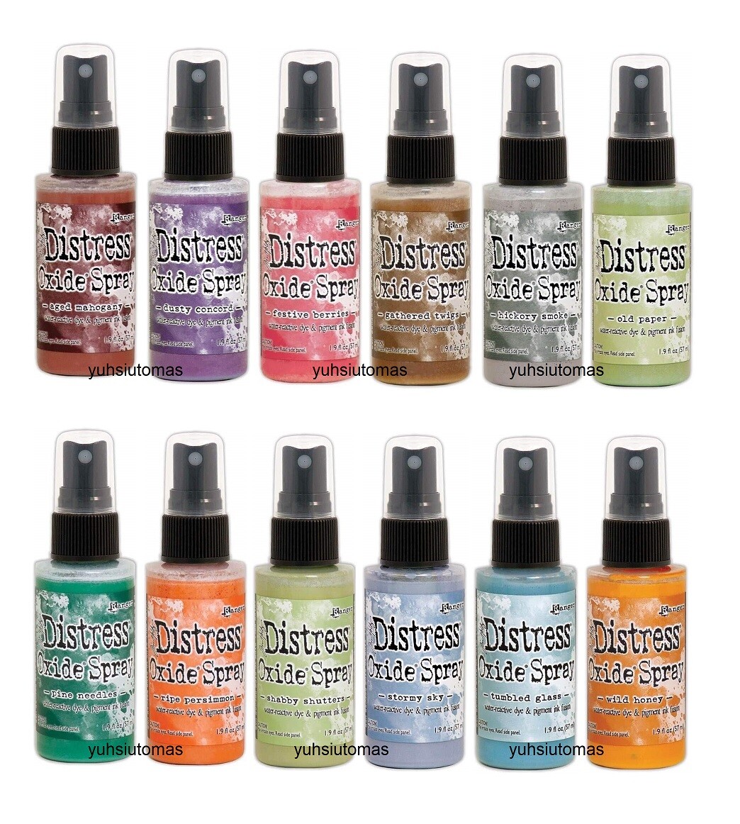 Tim Holtz Distress Oxide Sprays,12 Colors 1.9 fl oz