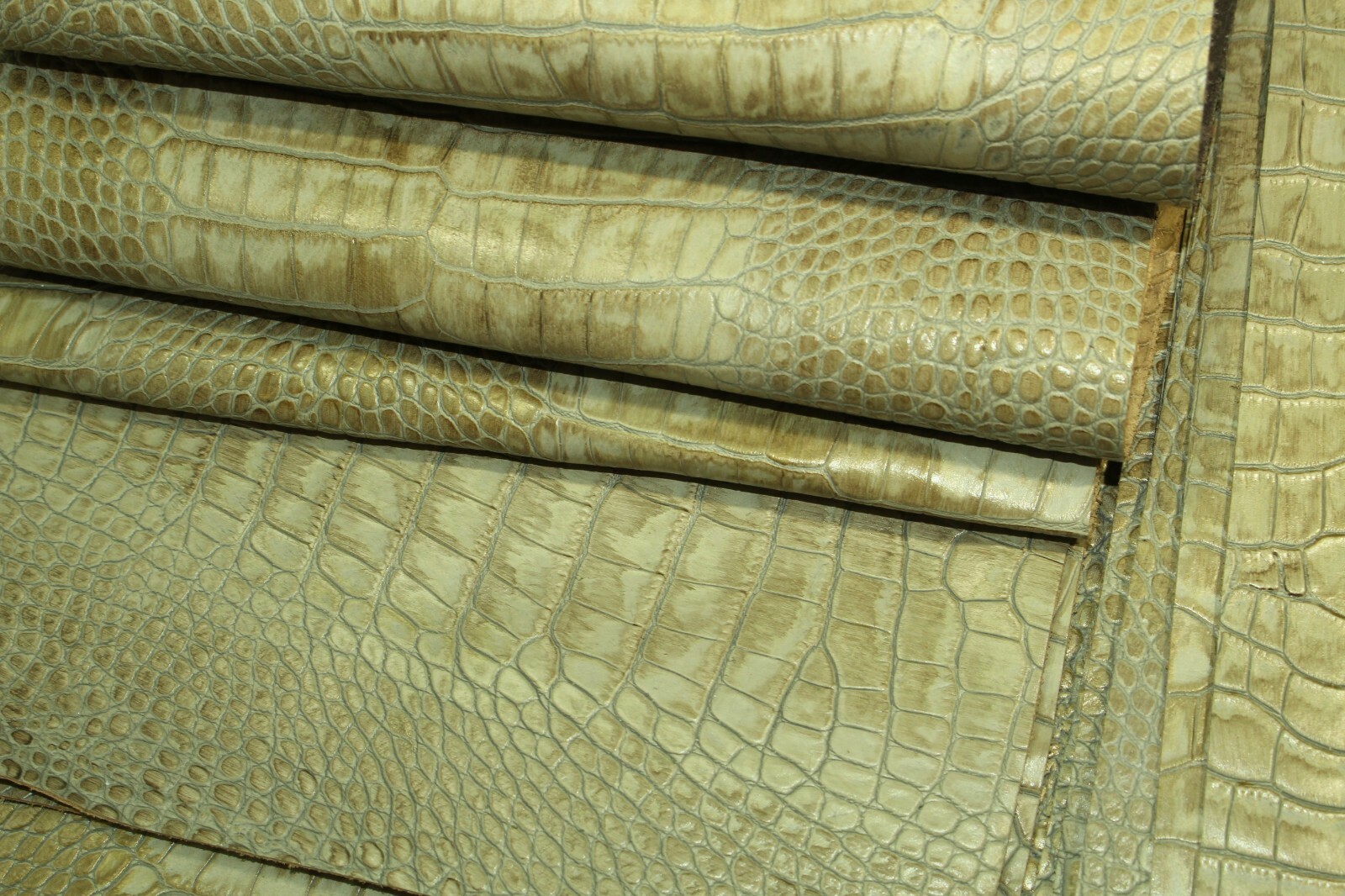 Golden Tan Croc  (Various Sizes) Thin but slightly stiff  ZE 79