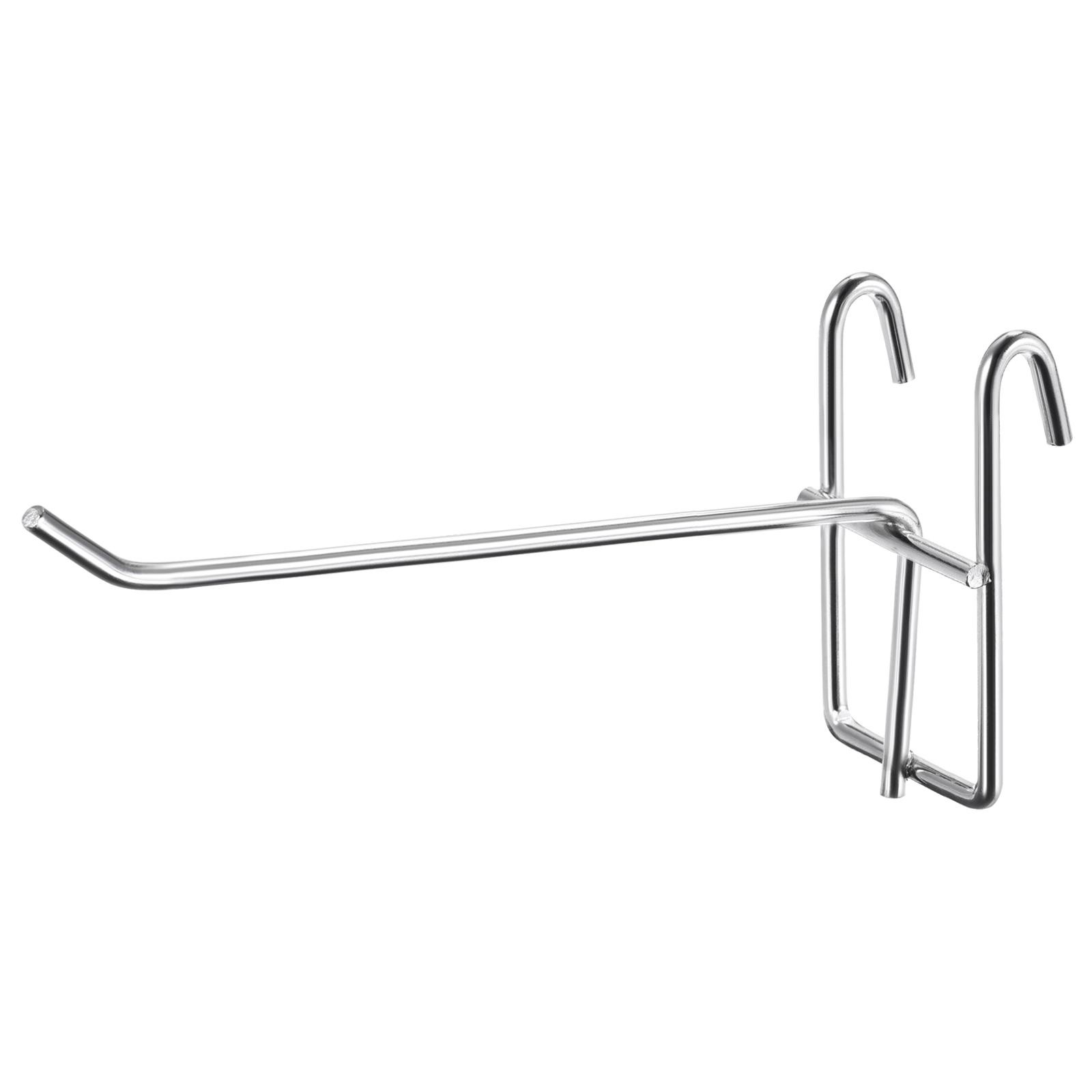 12Pcs Grid Wall Display Hooks Store Storage Wall Organizers 6 Inch Silver
