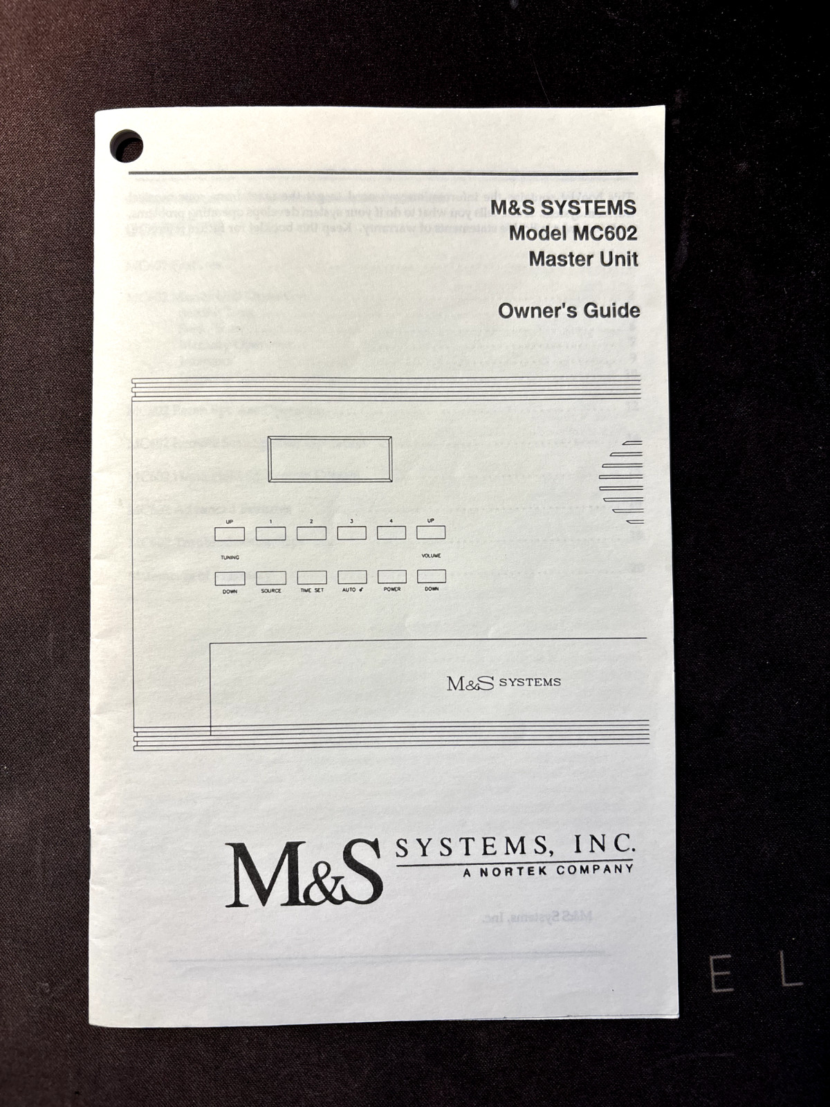M&S SYSTEMS Intercom System MC602 Master Unit+Chime Card+Owner Guide - UNTESTED