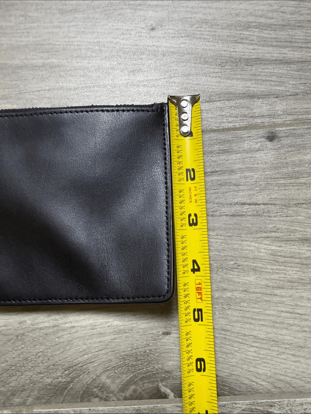 Coach Black Leather Zip Pouch