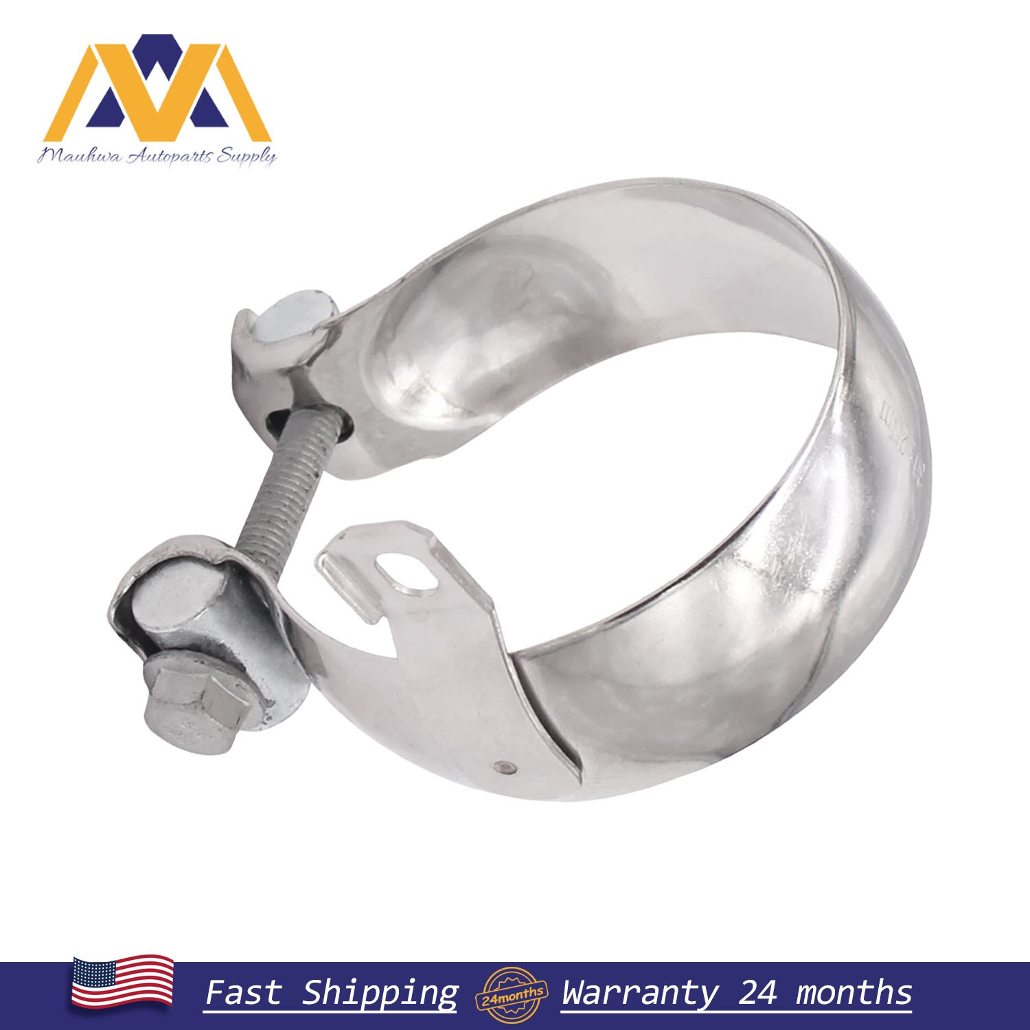 Exhaust Muffler Pipe Clamp For Ford Mustang 11-14 For Cadillac Escalade 2009-13