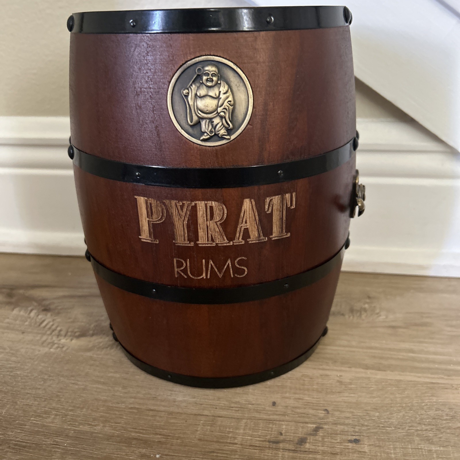 Pyrat at Rums Distillery Wooden Display Barrel. Nice Bar Piece for Man Cave