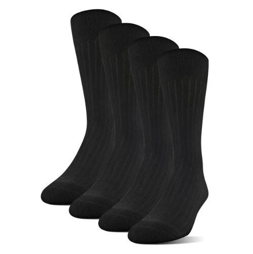 MediPeds Adult Men's Sorbtek® Polyester Dress Crew Large 4 pair