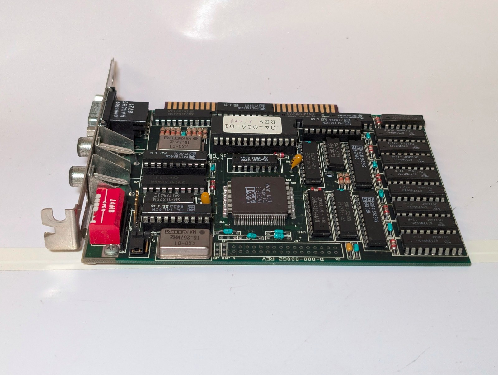 NSI Logic EVC-315S EGA card; 256 KB; ISA 8-bit; untested