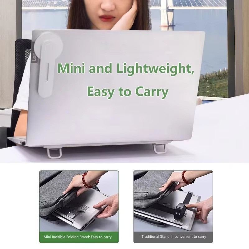 Portable Mini Laptop Stand Holder for Computer Keyboard Adjustable Legs Bracket