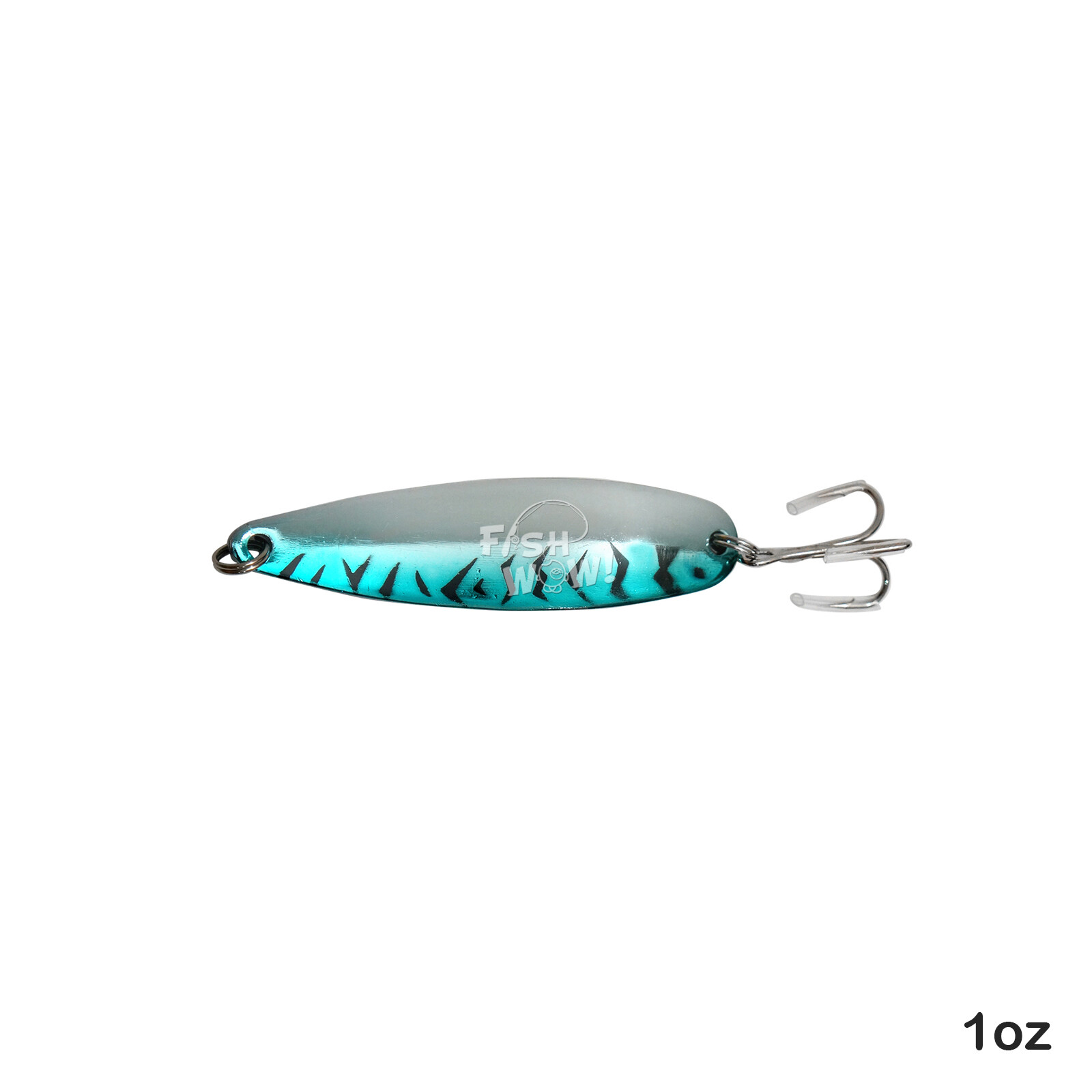 5pcs Fish WOW! 1oz crocodile Spoon jig trolling flutter Casting Lure Blue NEW