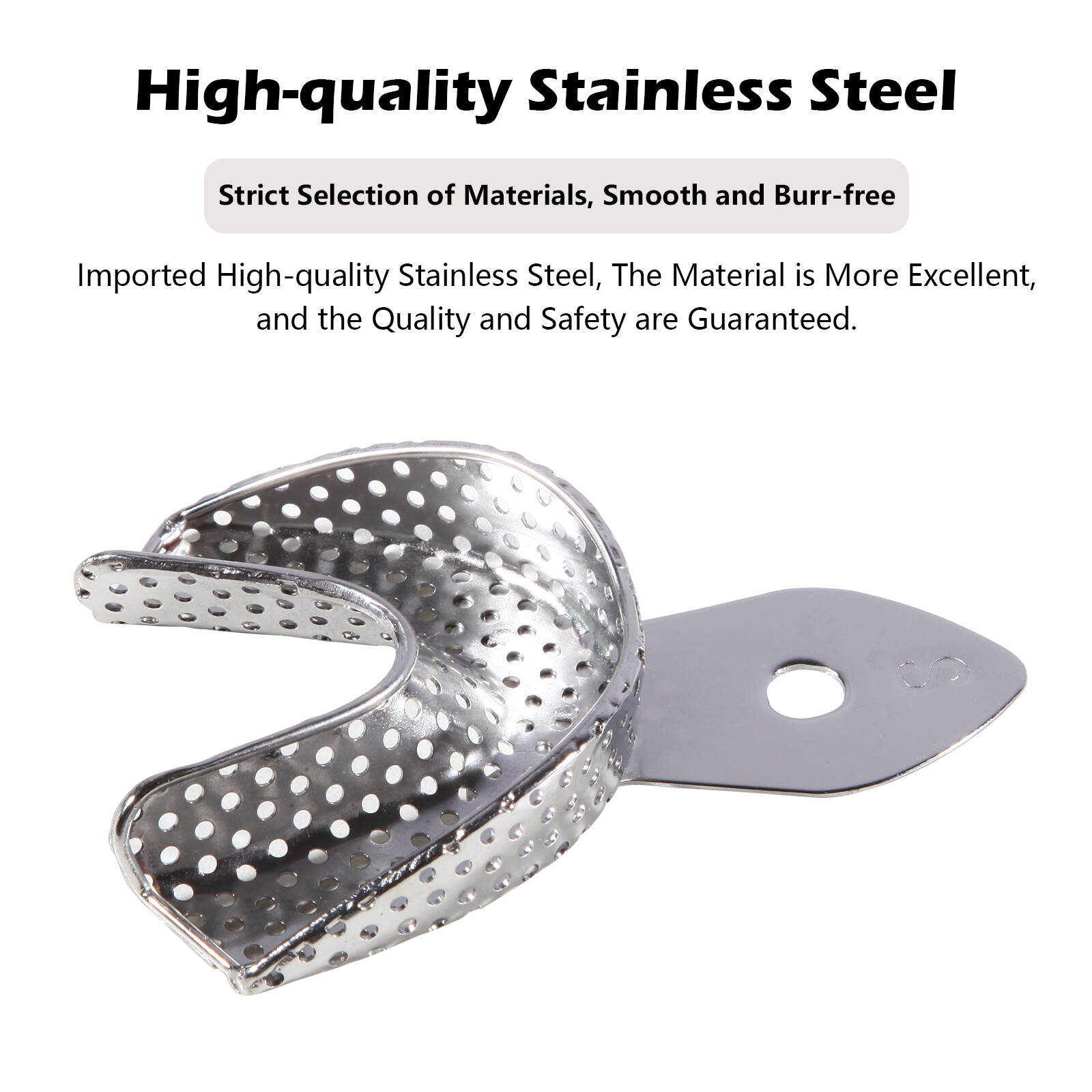 DENTAL STAINLESS STEEL IMPRESSION TRAYS AUTOCLAVABLE SET OF 6 sk